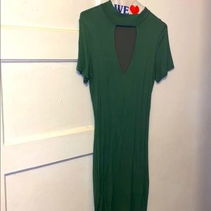 Cut out chest mini dress